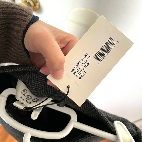 NEW WITH TAGS Sea New York Grey Wool Lucas Suiting Skirt Size US 2 - Picture 7 of 8